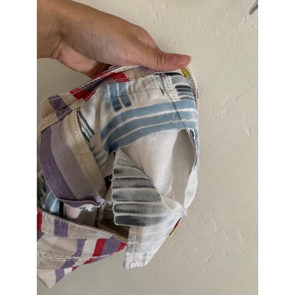 Anthropologie Chino Shorts Women's 25 Relaxed Multi Color Stripes Pockets - Picture 9 of 9